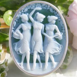 CAMEO（カメオ） ドイツIdar Obersiten産 ストーンカメオ2色3層