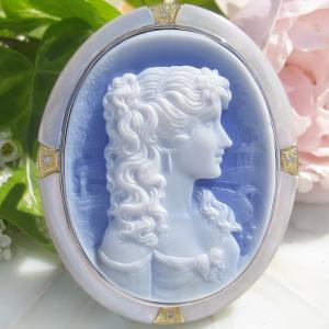 CAMEO（カメオ） Giovanni Romano作 サードニクス シェルカメオ(有色