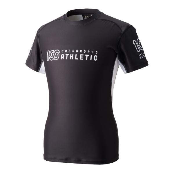 【 総合格闘技 MMA グラップリング ノーギ 】 100A S/S RASH GUARD *BLA...