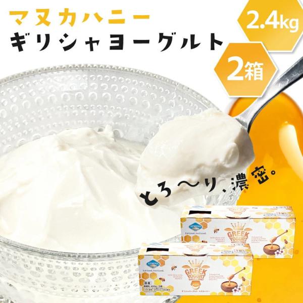 ※02月03日賞味期限※ 【コストコで大人気！】ギリシャヨーグルト マヌカハニー [2箱 400g×...