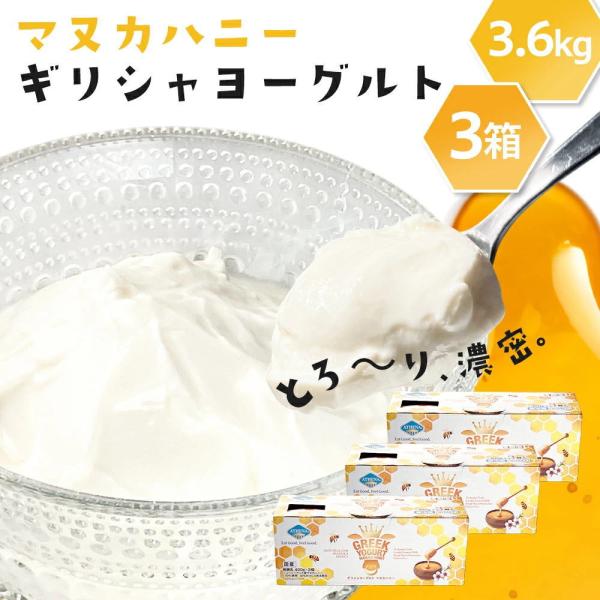 ※02月03日賞味期限※ 【コストコで大人気！】ギリシャヨーグルト マヌカハニー [3箱 400g×...