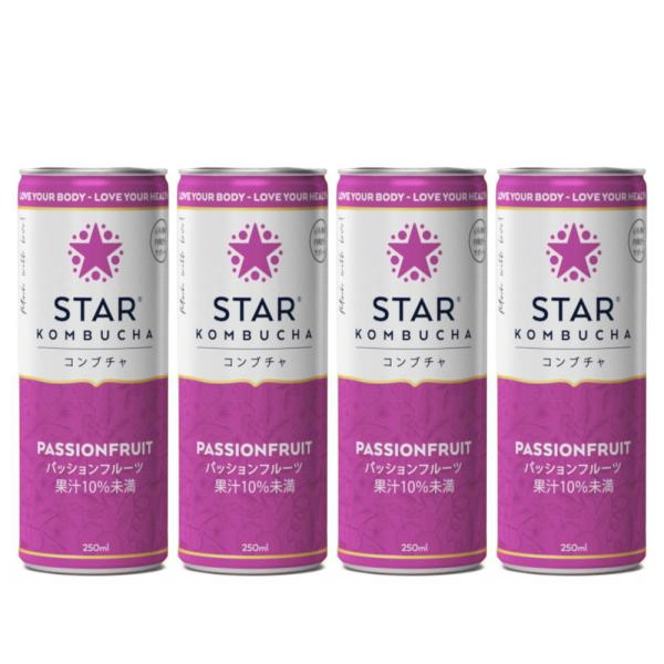 送料無料 スターコンブチャ パッションフルーツ(発酵飲料)[250ml×4本]STAR KOMBUC...