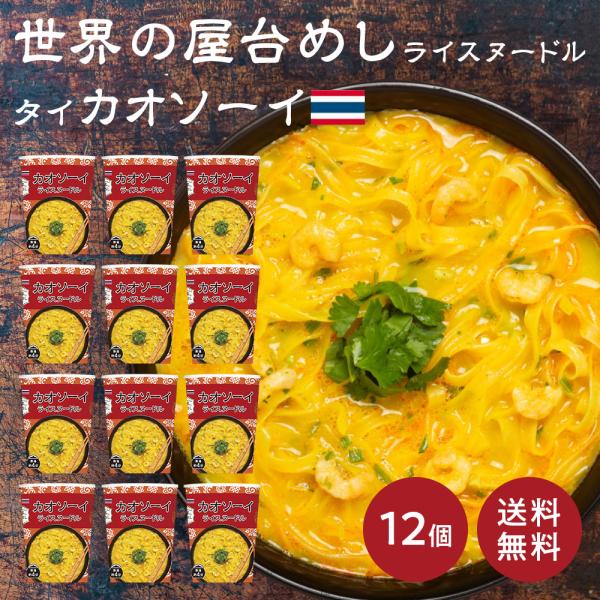 世界の屋台めし カオソーイヌードル ×12個[熱湯4分] （タイの屋台飯）インスタントラーメン 即席...
