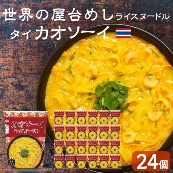 世界の屋台めし カオソーイヌードル ×24個[熱湯4分] （タイの屋台飯）インスタントラーメン 即席...