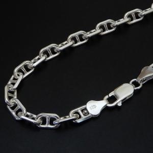 チェーン ネックレス メンズ シルバー925 極太 5.2mm 45cm アンカー
