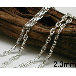 チェーン ネックレス メンズ シルバー925 2.3mm 55cm アンカーチェーン