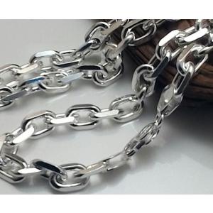 ネックレス メンズ シルバー925 あずきチェーン 6.5mm 50cm 圧倒的存在