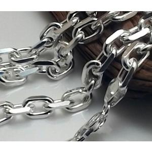 極太 ネックレス メンズ シルバー925 角甲丸 チェーン 50cm 4mm