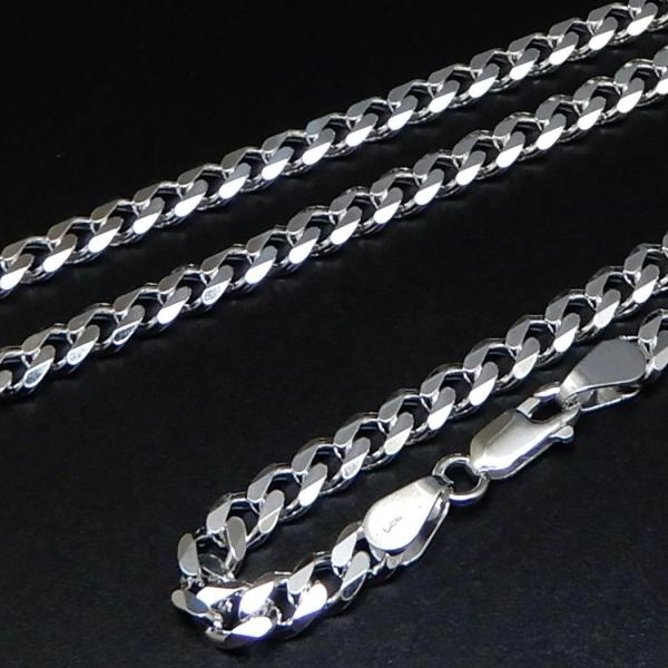 ネックレス メンズ シルバー925 喜平ネックレス 60cm 6.5mm 太い メンズネックレス シ...