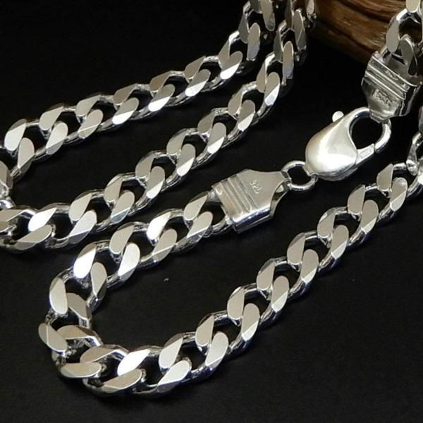 ネックレス メンズ シルバー925 喜平ネックレス 55cm 8mm 太い メンズネックレス シルバ...