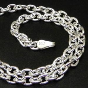 極太 燻し加工 ネックレス メンズ シルバー925 ロールチェーン 50cm4