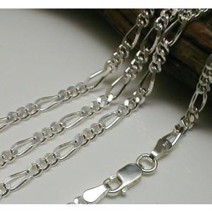 ネックレス メンズ シルバー925 フィガロ チェーン 55cm 5.1mm