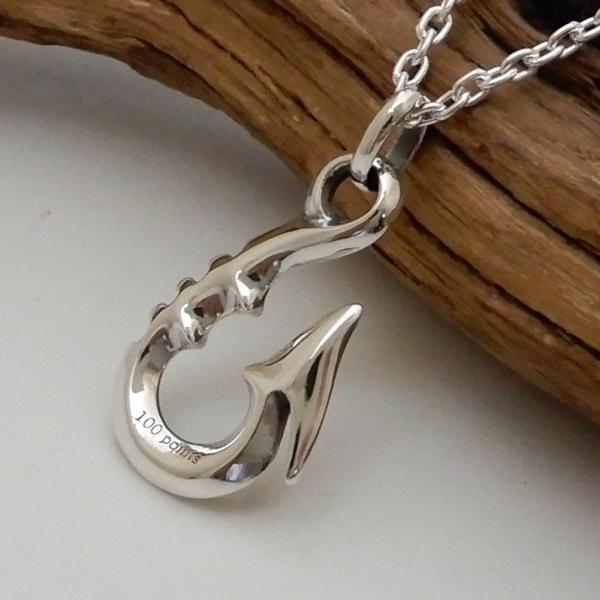 ネックレス メンズ シルバー925 釣り針 ネックレス シルバーネックレス メンズ ペンダント フィ...