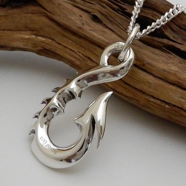 ヘッドのみ ドでかい 釣り針 ネックレス シルバーネックレス メンズ ペンダントトップ シルバー92...