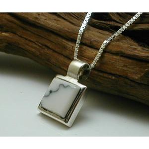 ネックレス メンズ シルバー925 ホワイトターコイズ シルバー