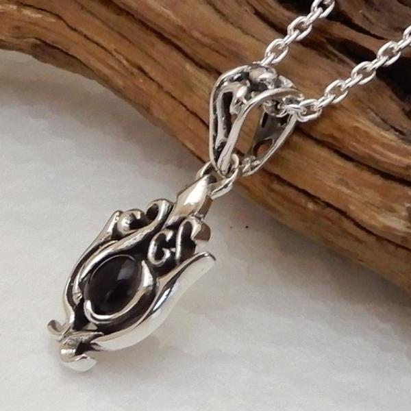 ネックレス メンズ シルバー925 オニキス ネックレス メンズ レザー パワーストーン  お守り ...