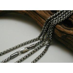 存在感抜群 ネックレス メンズ シルバー925 角甲丸 チェーン 45cm3mm
