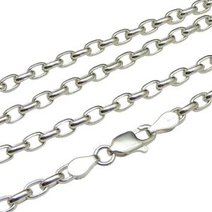 太い ネックレス メンズ シルバー925 オーバルロールチェーン 50cm幅