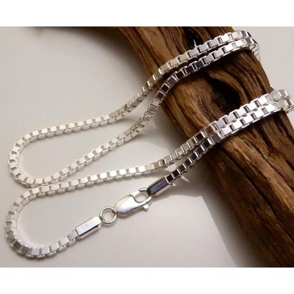 ネックレス メンズ シルバー925 3mm 60cm ベネチアンチェーン シルバーネックレス メンズ...