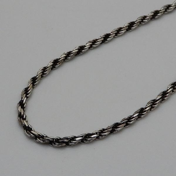 シルバー925 チェーン メンズ ネックレス 幅2.8mm 55cm チェーン メンズ 燻し ロープ...