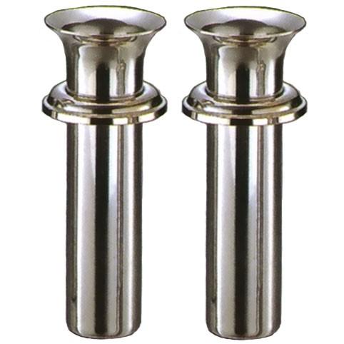 中入れツバ付ステンレス花立 48mm 大 (W-48大)