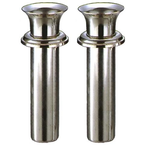 中入れツバ付ステンレス花立 48mm 特大 (W-48特大)