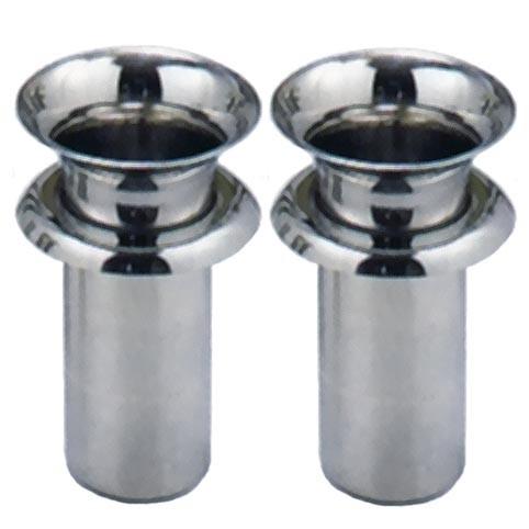 中入れツバ付ステンレス花立（仕切付） 49mm SS