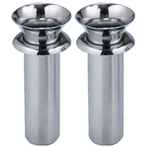 中入れツバ付ステンレス花立（仕切付） 49mm L