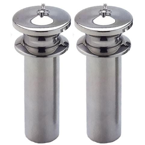 中入れツバ付ステンレス花立（ふた付） 49mm L