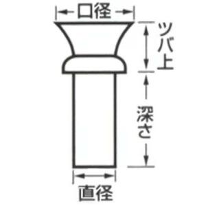 中入れツバ付PC樹脂花立 49mmの詳細画像1