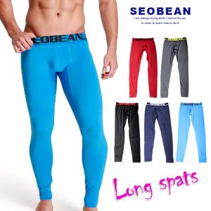 SEOBEAN セビン 裏微起毛 ローライズスパッツ マイクロファイバー メンズ ローライズ スパッツ ロング｜101shop