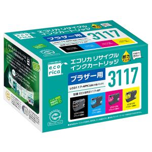 【365日発送/最短翌日お届け】((エコリカ)) ((4色パック)) LC3117-4PK 互換 リサイクルインク ECI-BR3117-4P Ecorica  (ご注文後のキャンセル等はできません)｜107shop