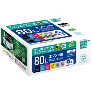 IC6CL80L 互換リサイクルインクカートリッジ ECI-E80L-6P  Ecorica