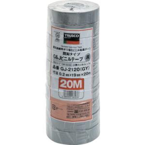 ＴＲＵＳＣＯ 脱鉛タイプビニールテープ １９ｍｍＸ２０ｍ １０巻入り グレーの商品画像