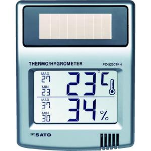 佐藤 ソーラーデジタル温湿度計の商品画像
