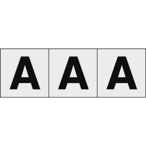 ＴＲＵＳＣＯ アルファベットステッカー ５０×５０ 「Ａ」 透明地／黒文字 ３枚入の商品画像