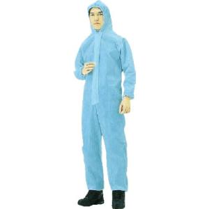ＴＲＵＳＣＯ 不織布使い捨て保護服 Ｌサイズ ブルーの商品画像