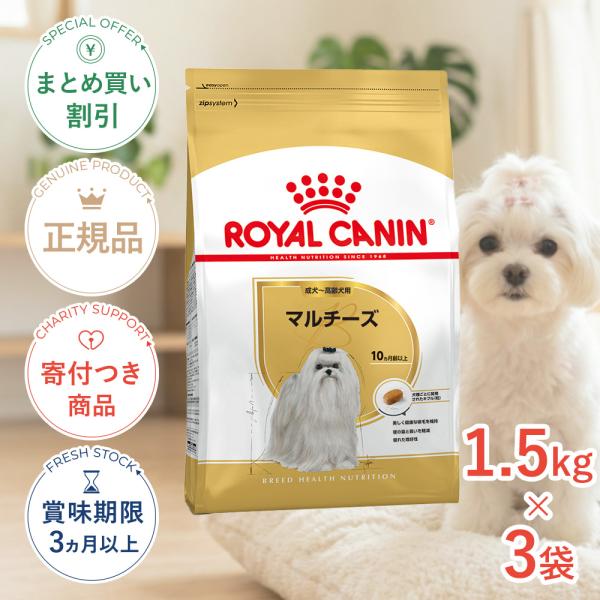 【お得な3個セット】ロイヤルカナン マルチーズ 成犬〜高齢犬用 1.5kg / マルチーズ成犬・高齢...