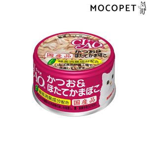 [いなばペットフード]INABA キャットフード ウェット 缶詰 CIAO ホワイティ かつお＆ほたてかまぼこ 85g [国産][正規品] #w-109781｜1096dog