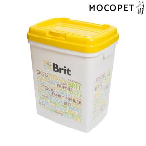 Brit[ブリット] Brit ドッグフードコンテナ 黄色 イエロー フードストッカー 容器 キャットフード ドッグフード 犬 猫 4589567250890 #w-162216-00-00｜1096dog