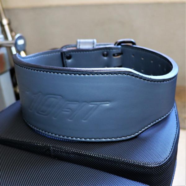 トレーニングベルト パワーベルト リフティングベルト レザー グレー 筋トレ 10FIT TE-93