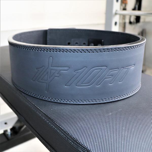 レバーアクションベルト パワーベルト リフティングベルト ラムレザー 黒 筋トレ 10FIT TE-...