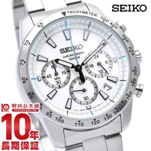 セイコー 腕時計 メンズ 逆輸入モデル クロノグラフ SEIKO SSB025P1 SSB025PC ホワイト メタルバンド