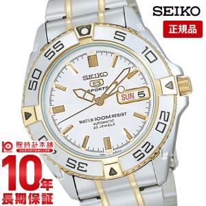 セイコー 腕時計 メンズ 逆輸入モデル 自動巻き メカニカル 機械式 SEIKO SNZB24JC SNZB24J1 ホワイト メタルバンド