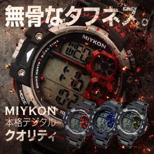 MIYKON ミーコン 無骨で堅牢なデジタルウォッチ 100m防水 リーズナブルながら本格的な機能とタフさが共存 G-SHOCKとは違う個性を 全3色