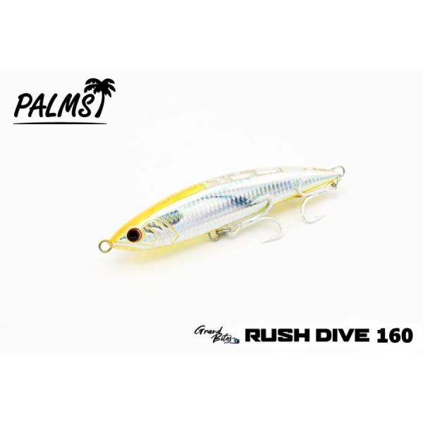 パームス グランバイツ ラッシュダイブ160 UVハーフクリアベイト　PALMS RUSH DIVE...