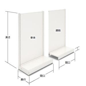 【超美品】 両面ネットタイプ システム什器 ゴンドラ什器 W90 H150 白 エンドネットA(W90×H180） 中日販売 システム什器 ゴンドラ : テン