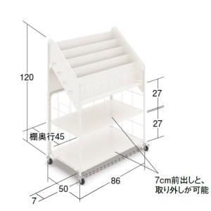 Sマガジンワゴン（W86×D50×H120）　中日販売　業務用　陳列棚