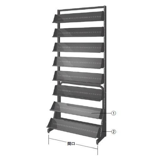 DVD片面(W120×D41×H211)8段連結　中日販売　業務用　陳列棚　セル・店レンタル店