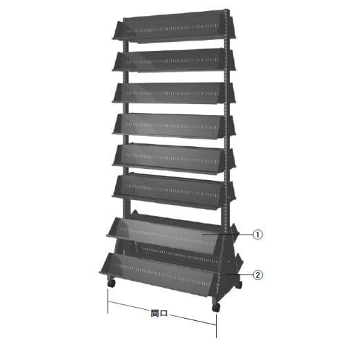 DVD両面(W93×D41×H216)16段単体　中日販売　業務用　陳列棚　セル・店レンタル店